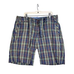 Vintage Polo Ralph Lauren Cotton Plaid Golf Shorts Size 32 Waist 10 Inseam Casua